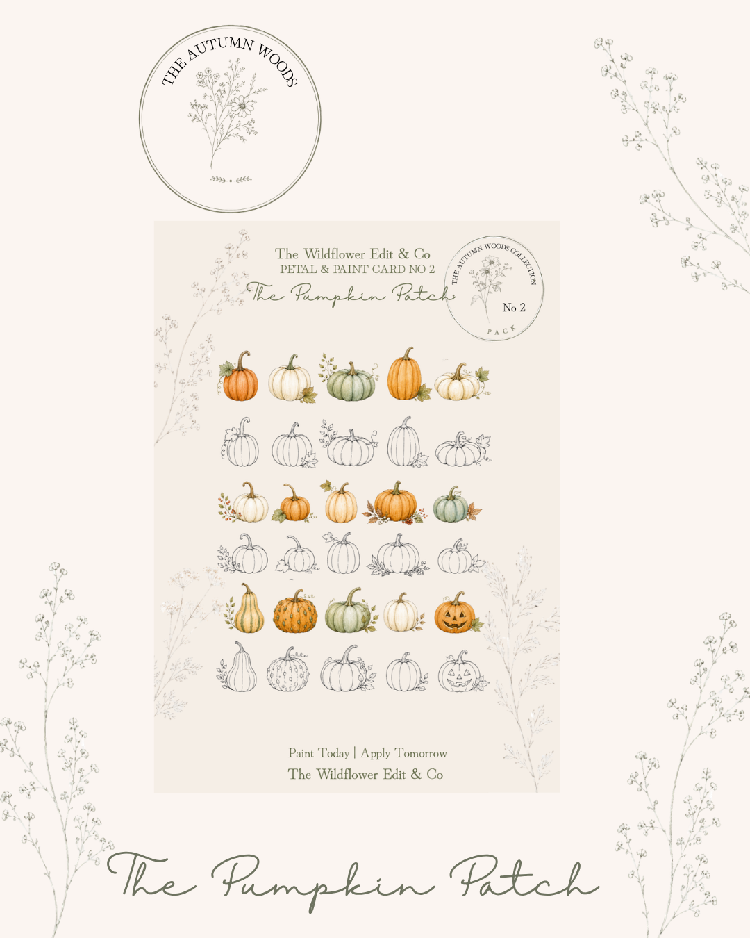 The Pumpkin Patch Sticker Template Card