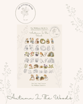 Autumn In The Woods Sticker Template Card
