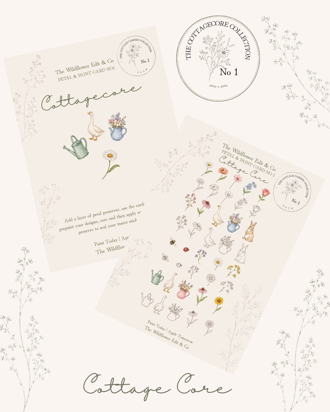 The Little Wilds Sticker Cards -Cottage Core