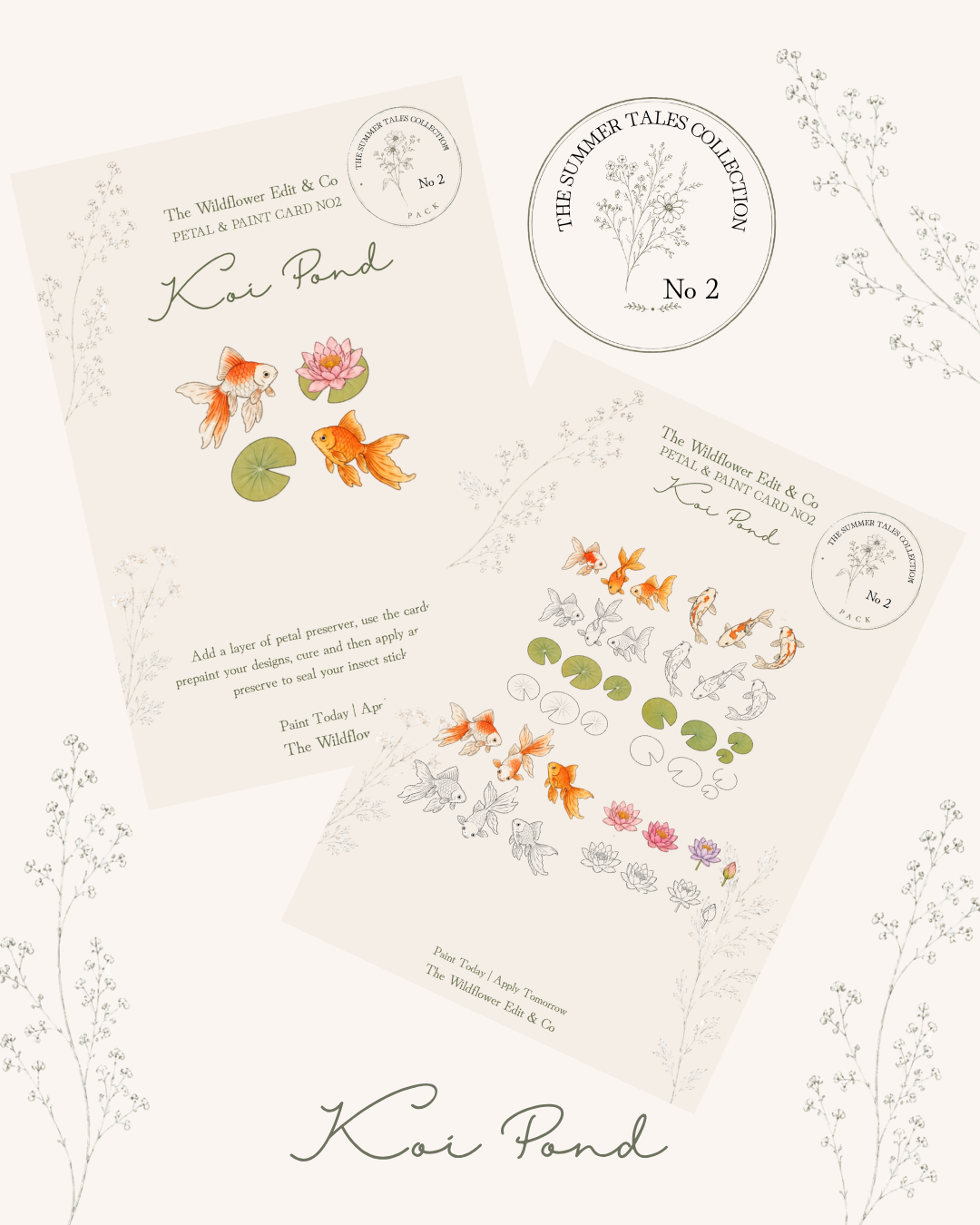 The Little Wilds Sticker Cards - Koi Pond