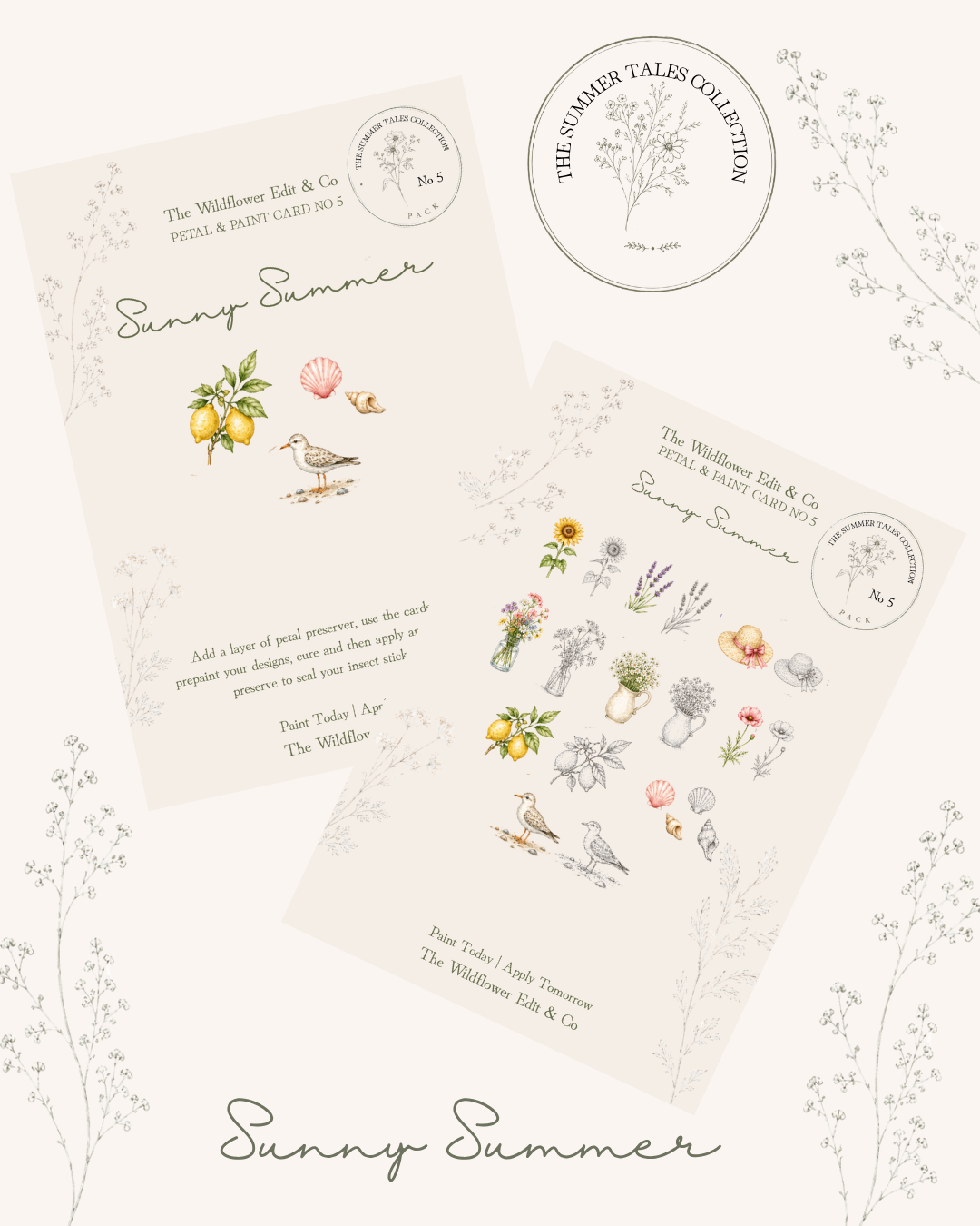 The Little Wilds Sticker Cards - Sunny Summer