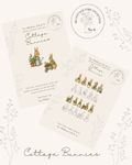 The Little Wilds Sticker Cards - Cottage Bunnies