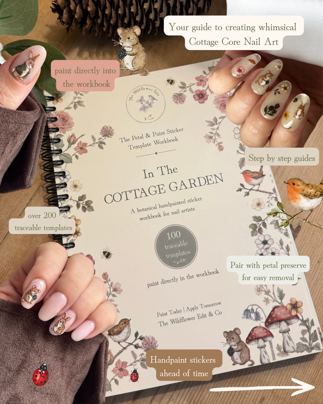 The Petal and Paint Sticker Workbook - In The Cottage Garden