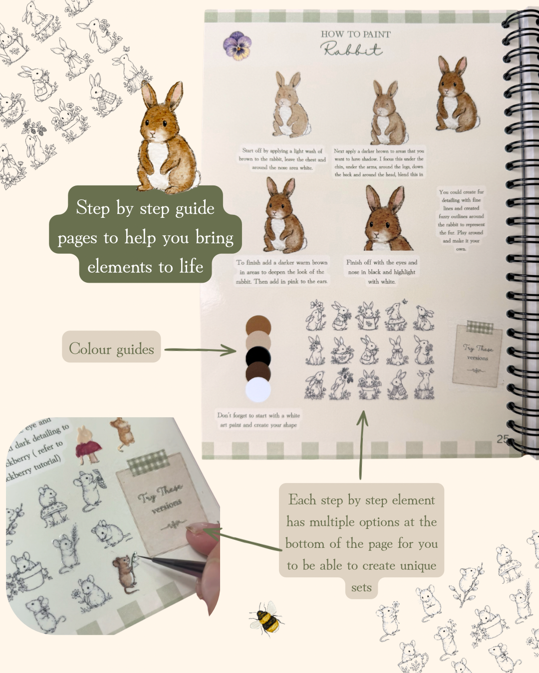 The Petal and Paint Sticker Workbook - In The Cottage Garden
