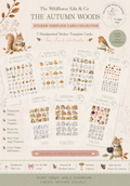 The Petal & Paint Sticker Cards - The Autumn Woods Collection