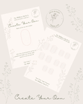 The Petal & Paint Sticker Card - Blank Template