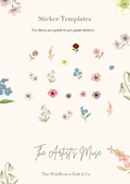 Dainty Floral Sticker Template