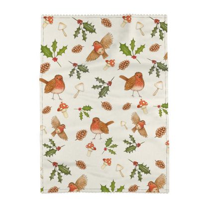 PRE ORDER - Woodland Robin Tea Towel