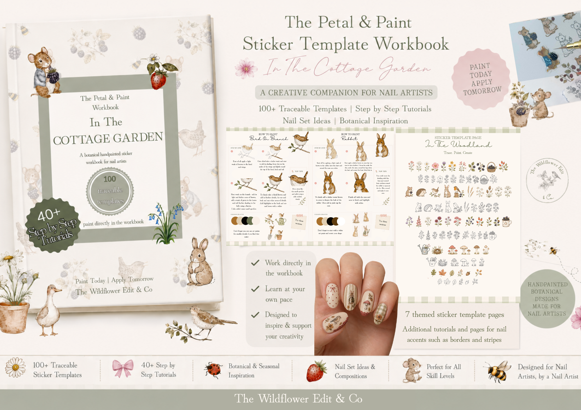 The Petal and Paint Sticker Workbook - In The Cottage Garden